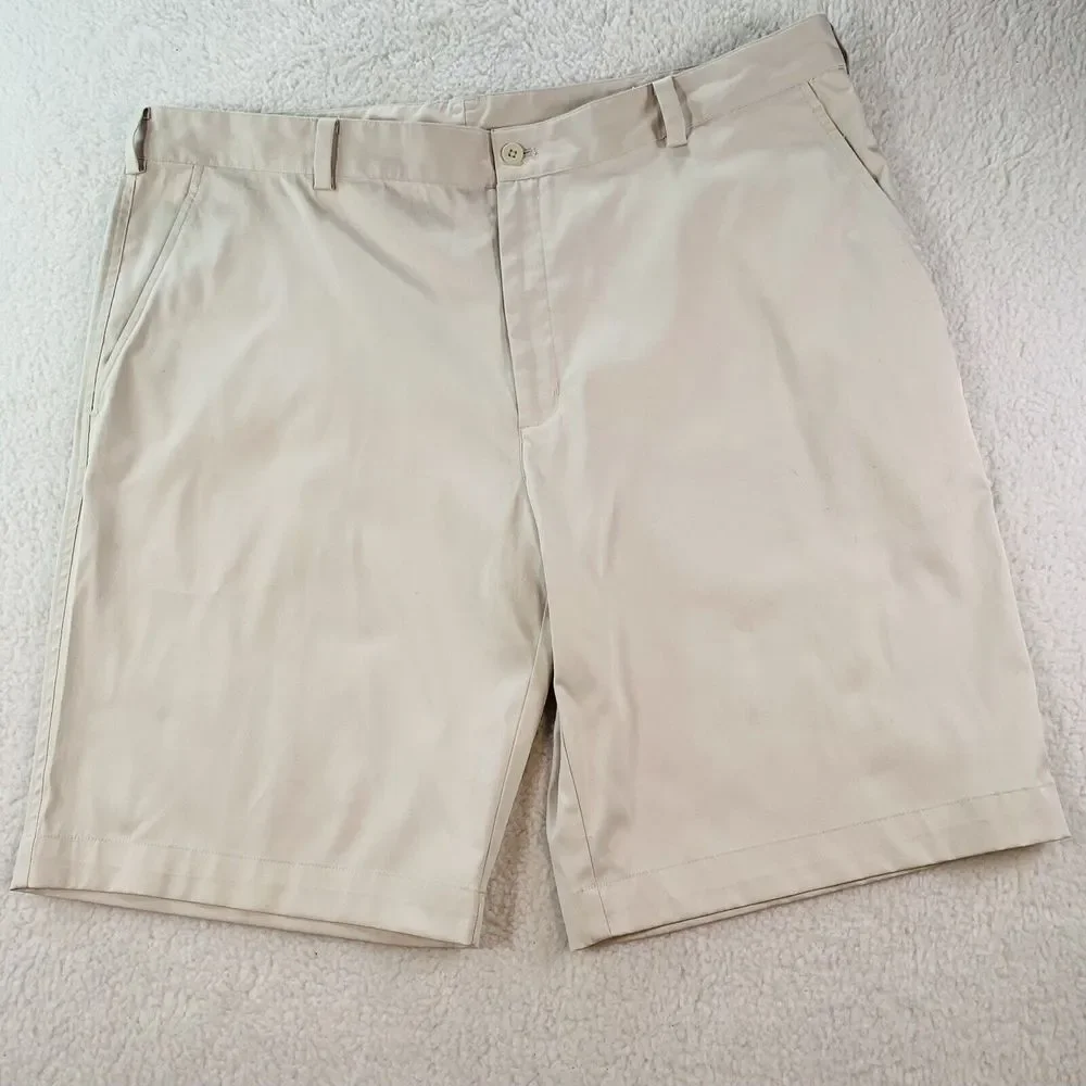 NikeGolf Mens Size 40 Shorts Dri Fit Style FA1204HKC Polyester Tan